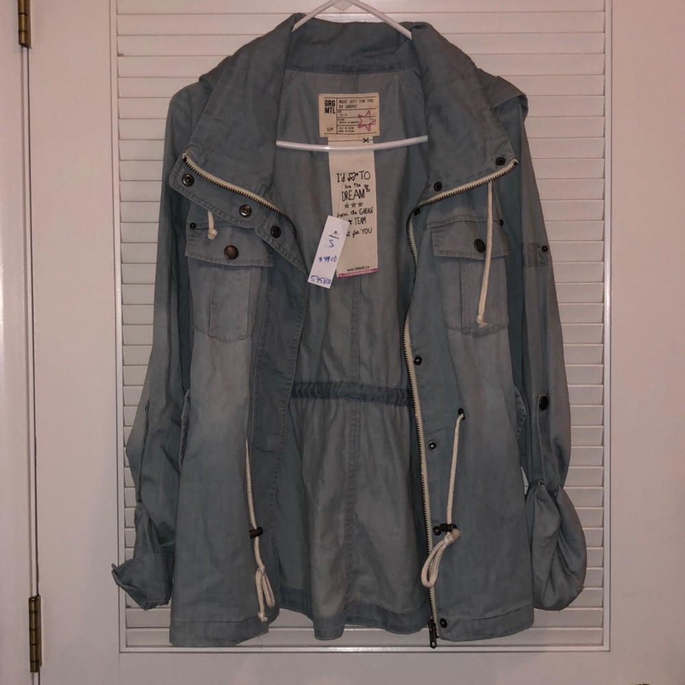 Garage Jacket Denim Material New With Tags